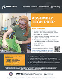 Flyer Assembly Tech Prep for High School Seniors